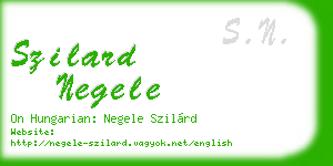 szilard negele business card